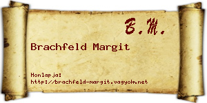 Brachfeld Margit névjegykártya